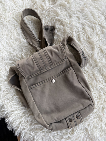 00's Diesel canvas print messenger bag