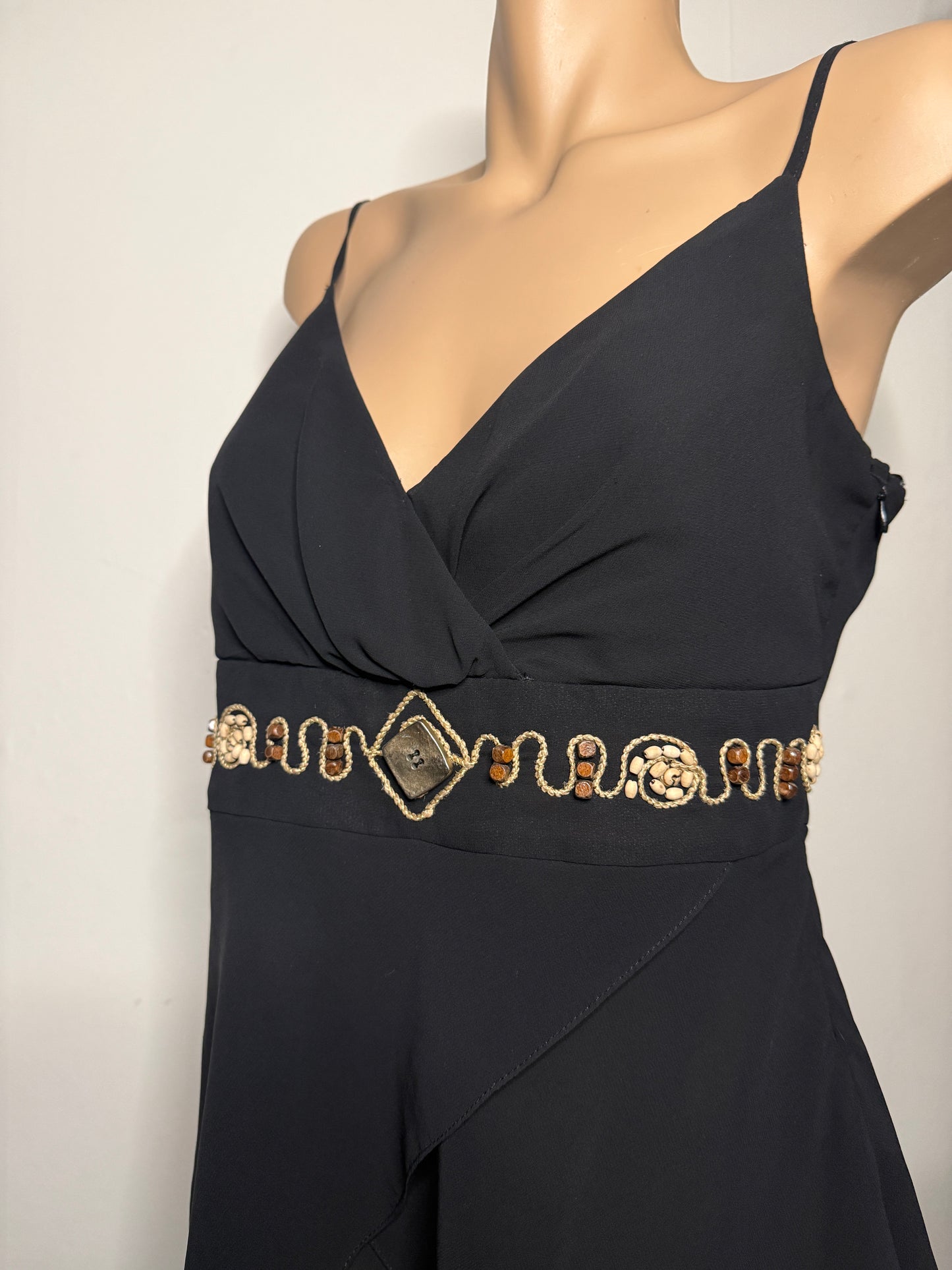 00's Sheer asym beaded fairy cami • Size 12