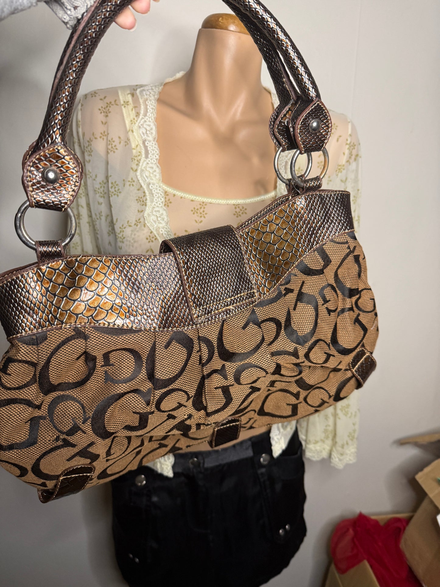 00's Guess monogram bag