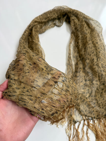 00s Cheetah shimmer scarf