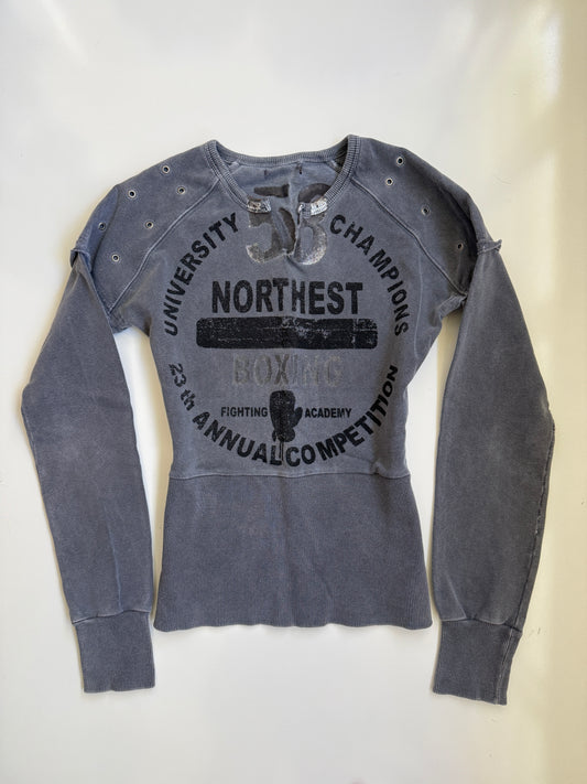 00's Diesel grunge charcoal jumper • Size S