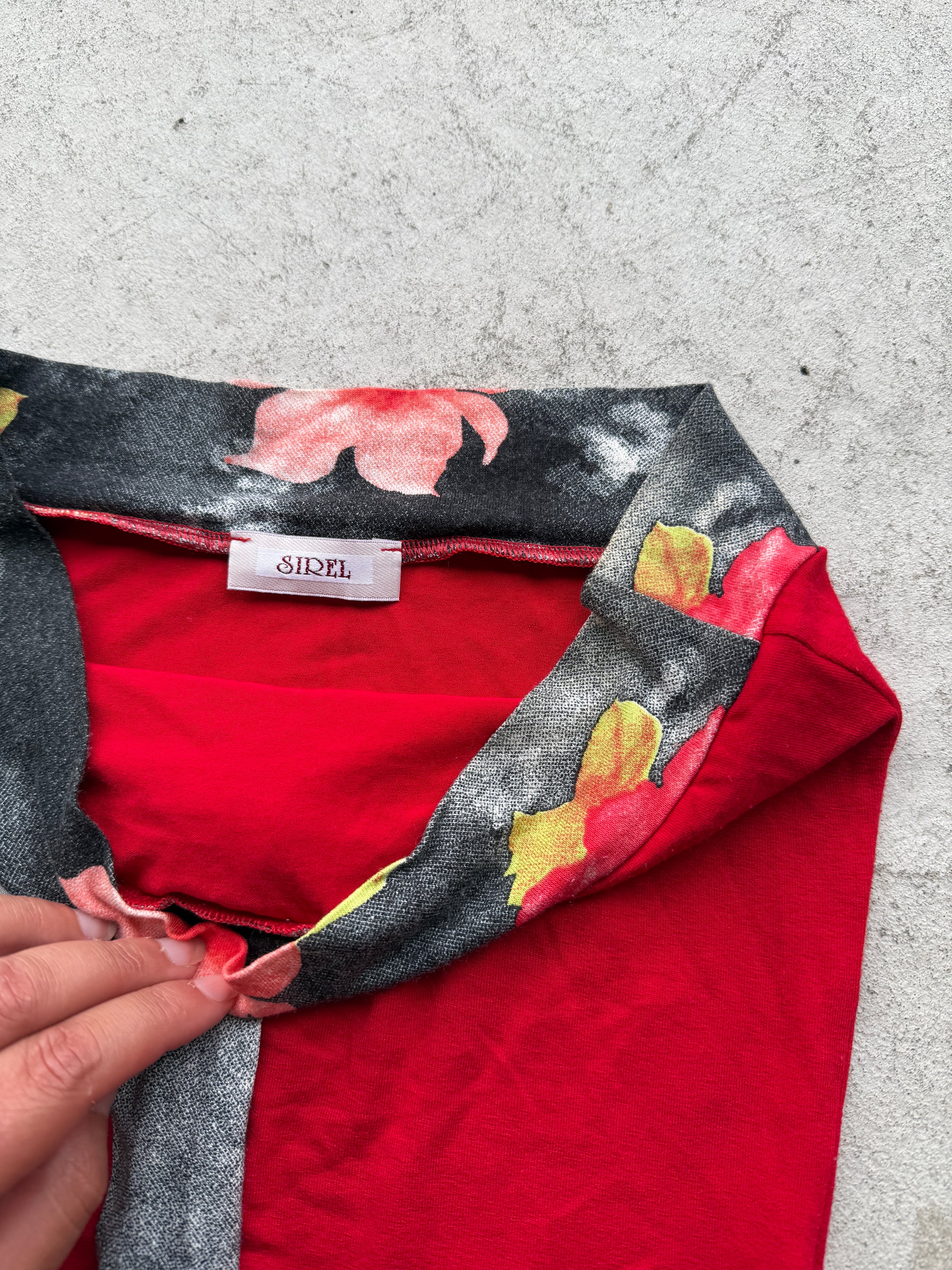 00's Tube top w mesh floral tie detail • Size XS/S