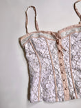 Load image into Gallery viewer, 00's Bebe lace silk bustier cami • Size S
