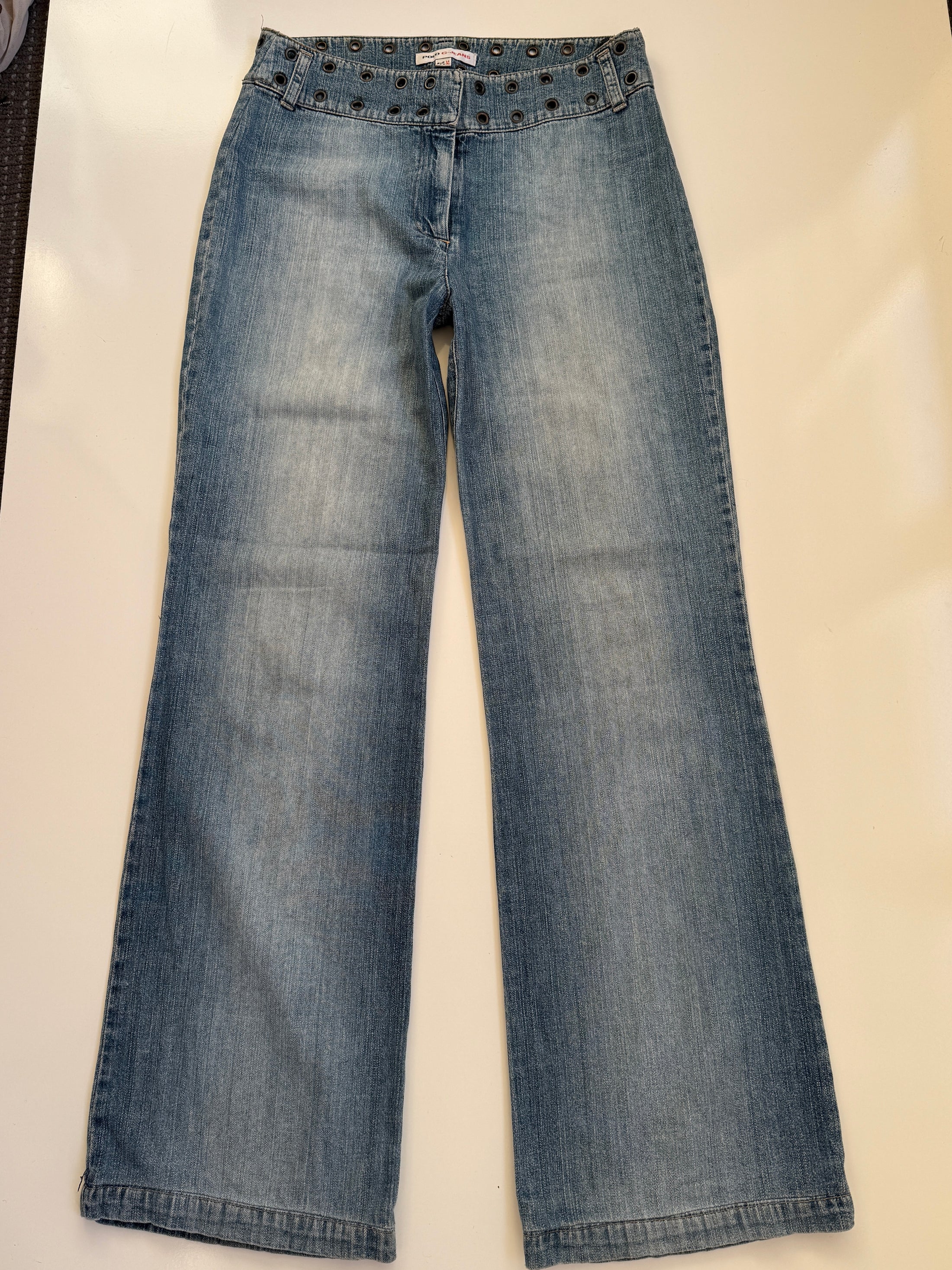 00's Polo Garage baggy jeans w grommet detail *Petite • Size 6