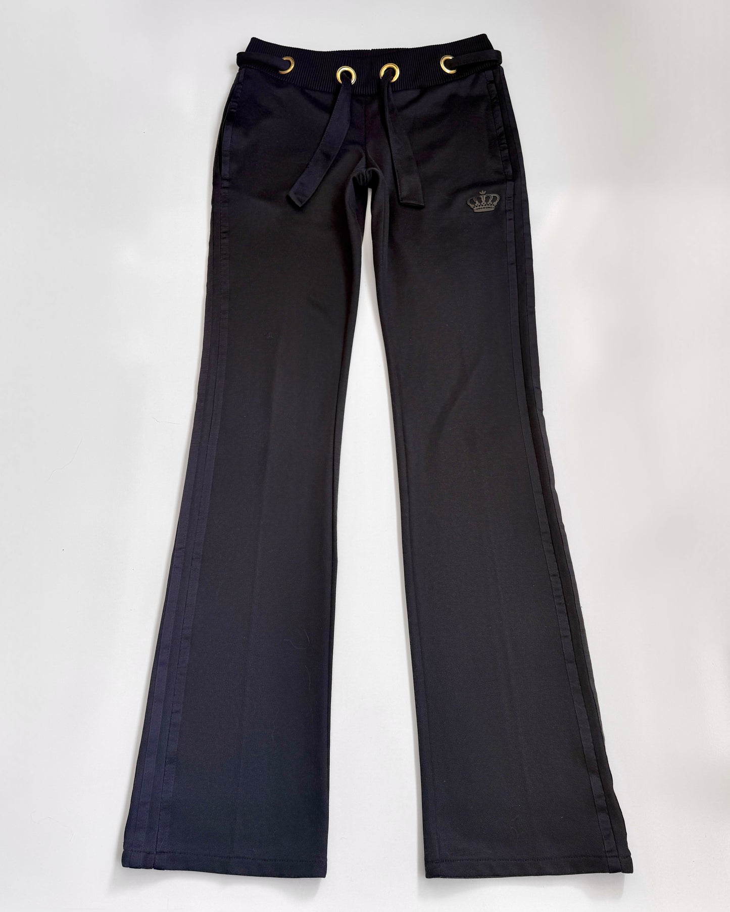 00's Adidas respect me low-rise flared trackpants with eyelets • Size XS/S