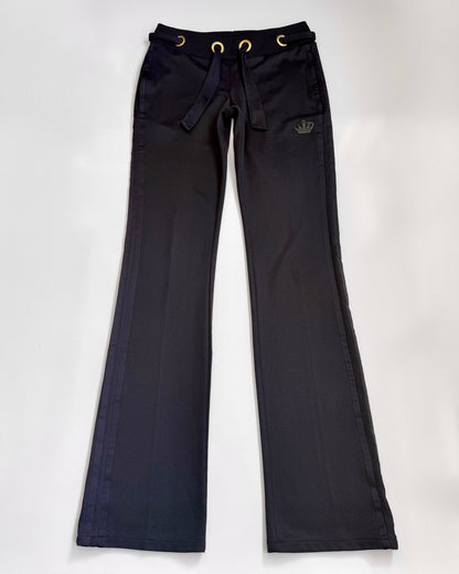 00's Adidas respect me low-rise flared trackpants with eyelets • Size XS/S