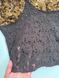Load image into Gallery viewer, 00's Brown Lace sequin top • Size L
