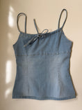 Load image into Gallery viewer, 00's Denim adjustable cami • Size S
