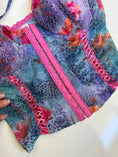 Load image into Gallery viewer, 00's Mesh leopard corset top • Size 10b
