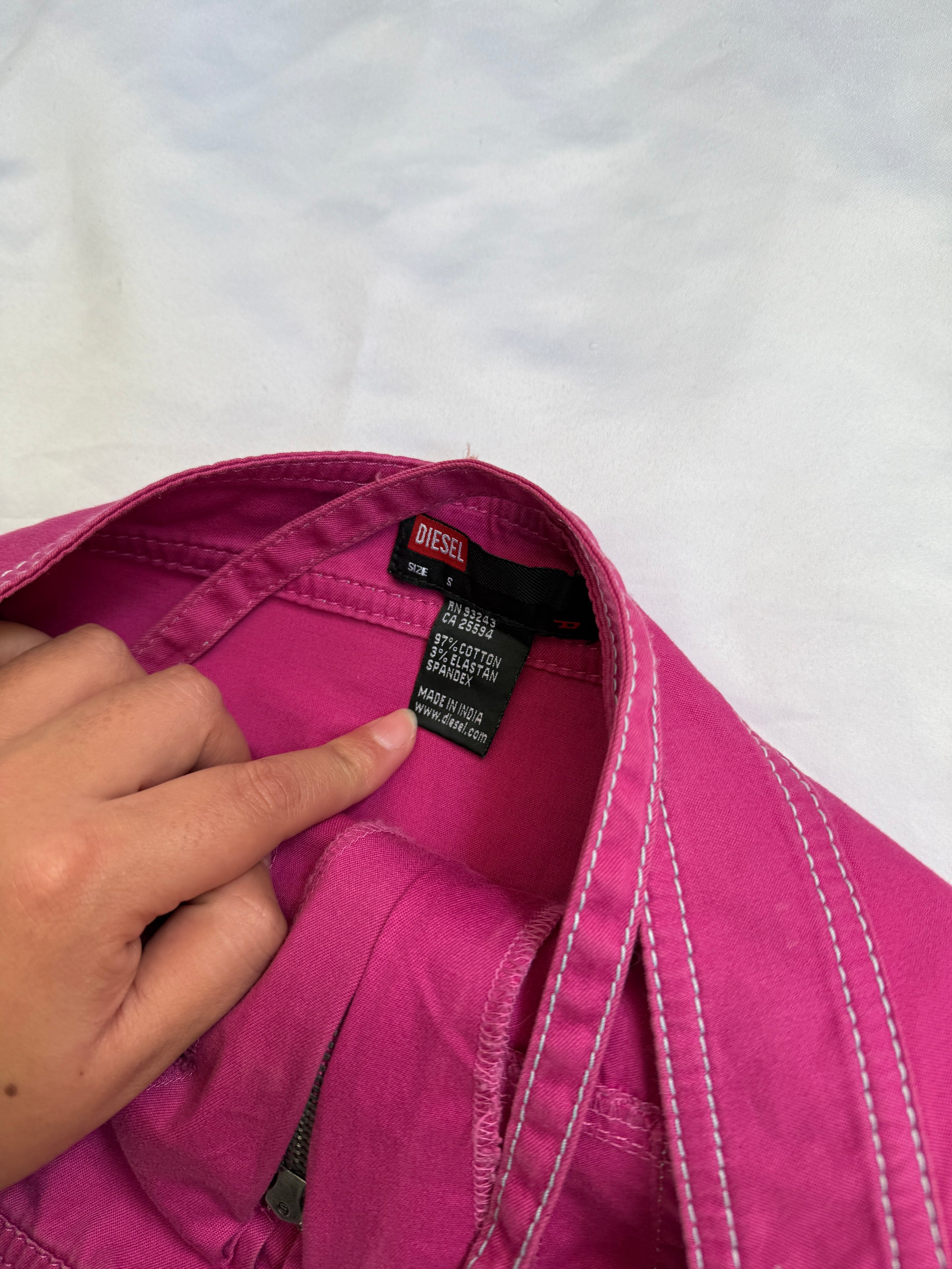 Rare 00's Diesel Pink halter mini dress