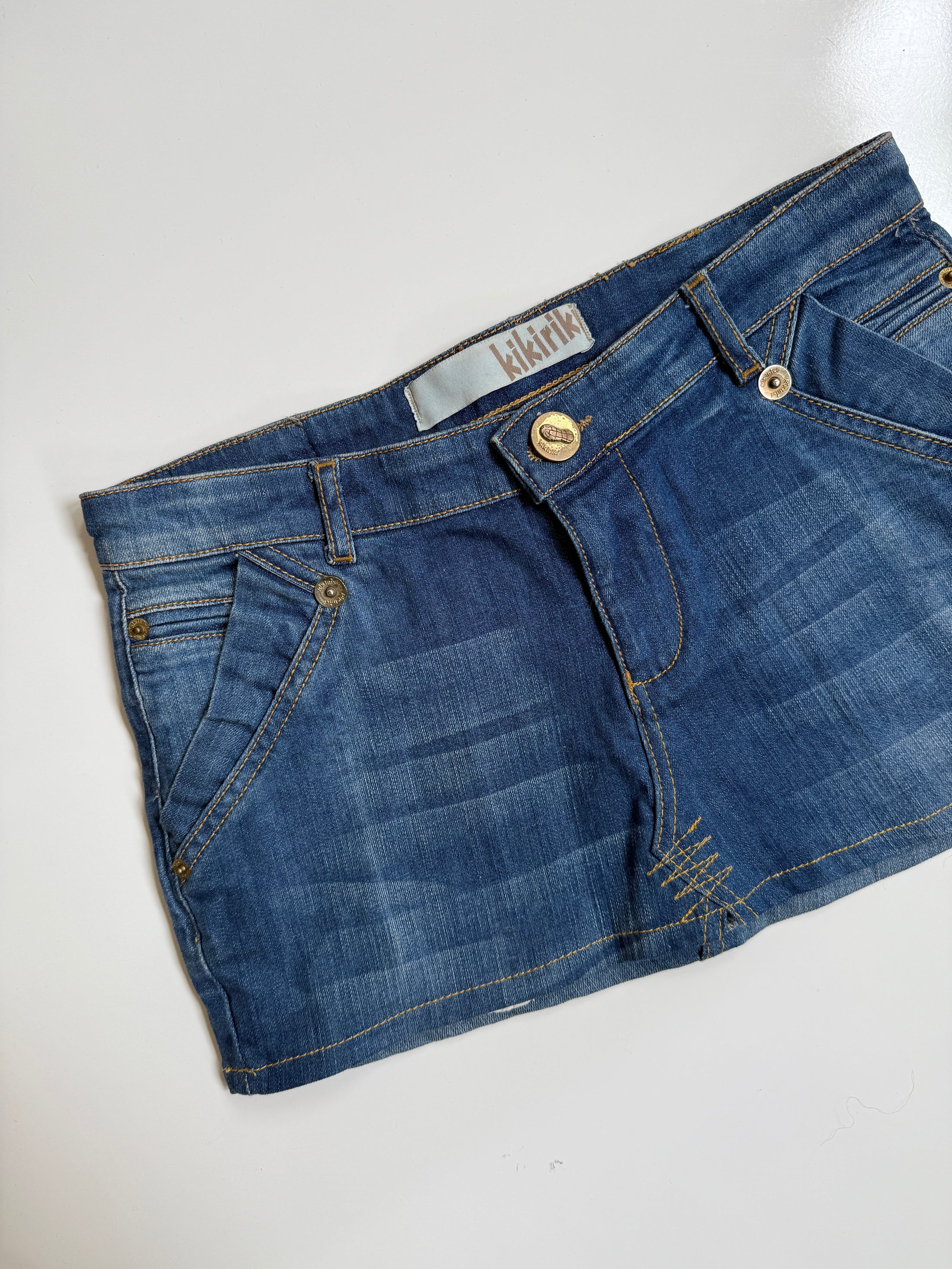 00's Kirikiri denim mini skirt • Size 6