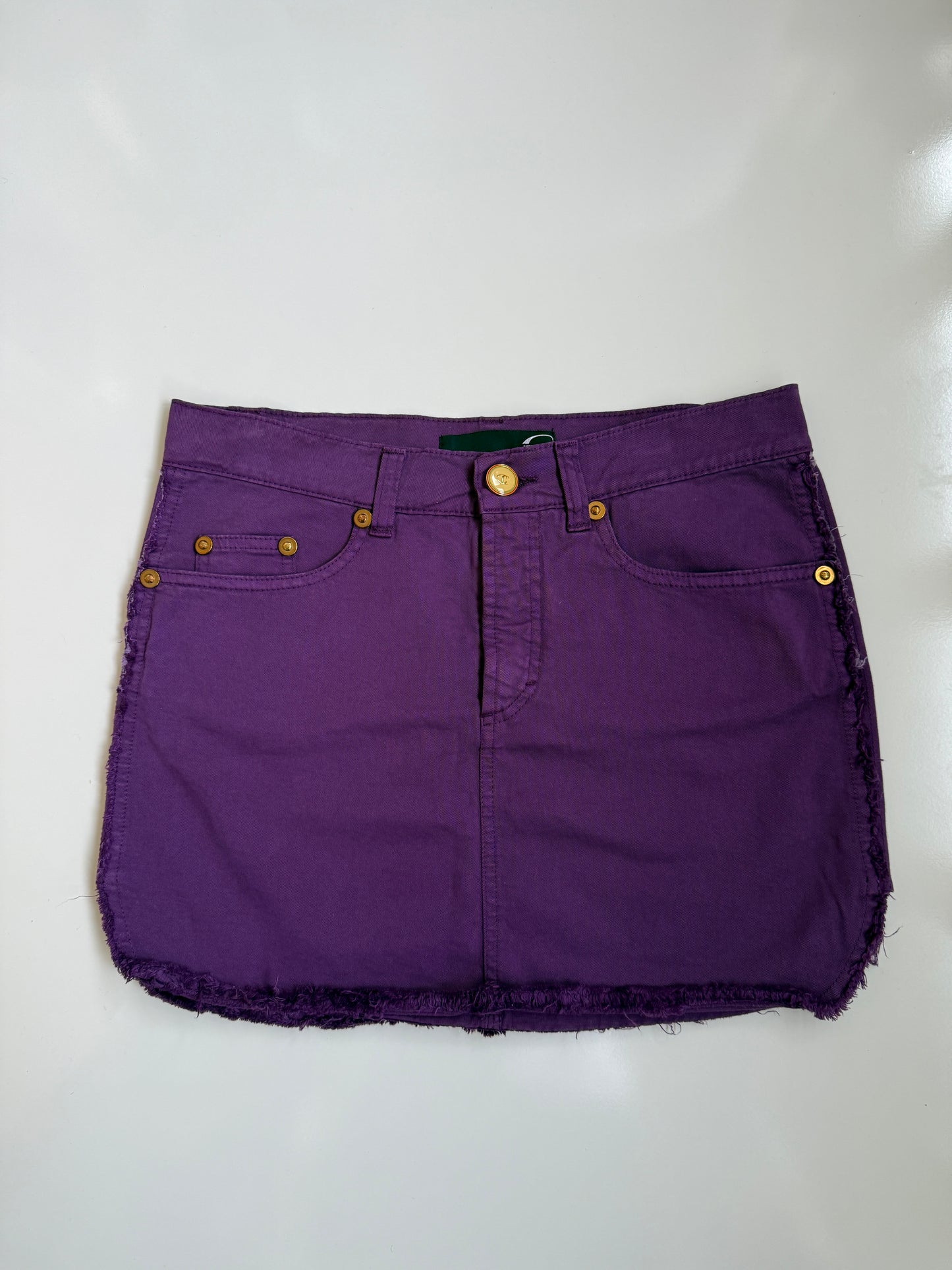 00's Cavalli distress detail mini skirt • Size 8/10