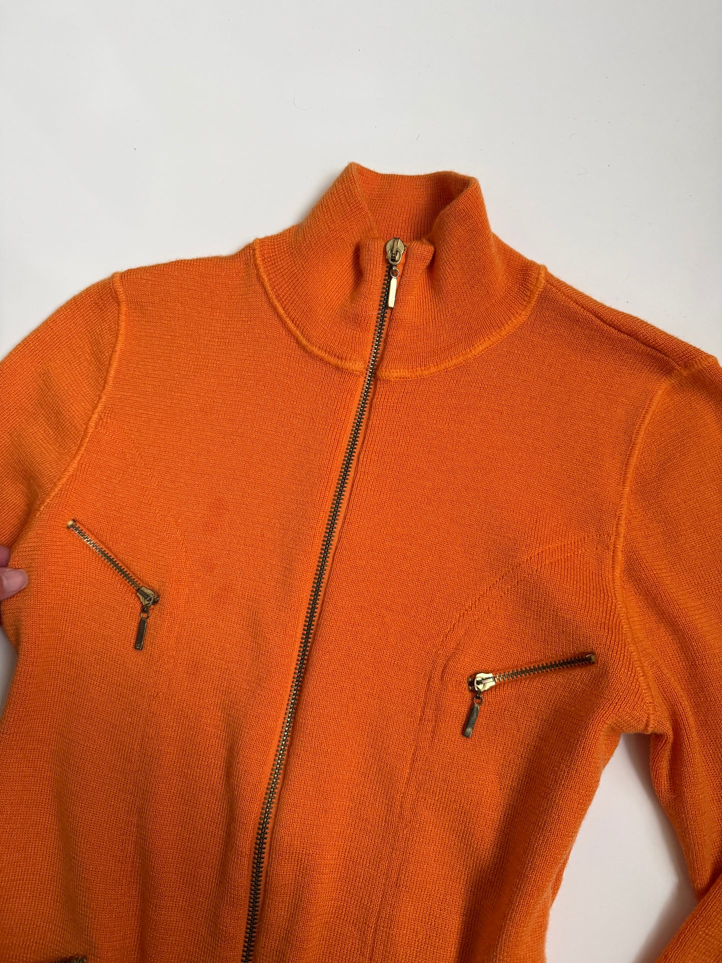 00's Wool blend zipper cardigan • Size S/M
