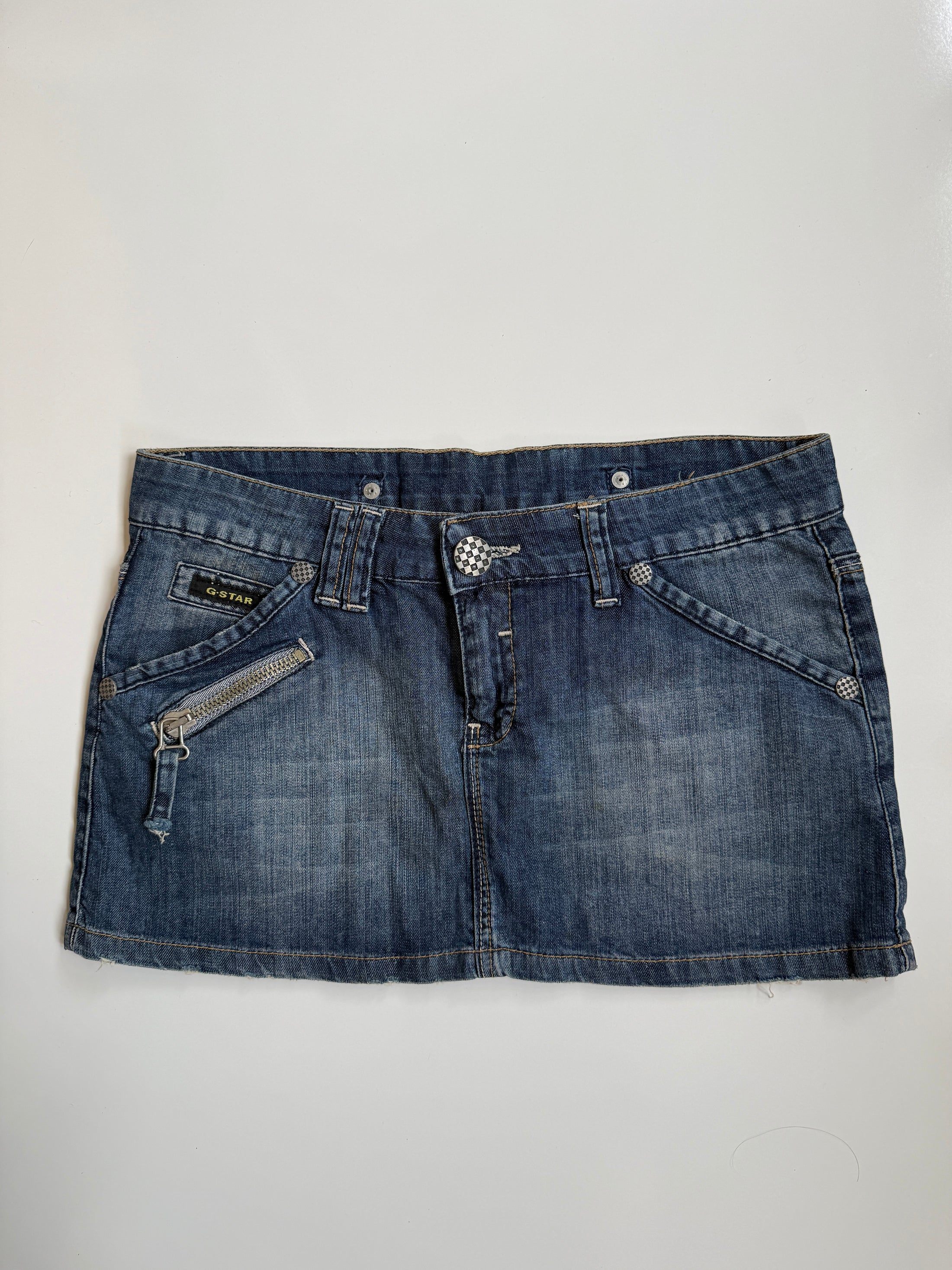 00's G-Star Raw denim mini • Size 8
