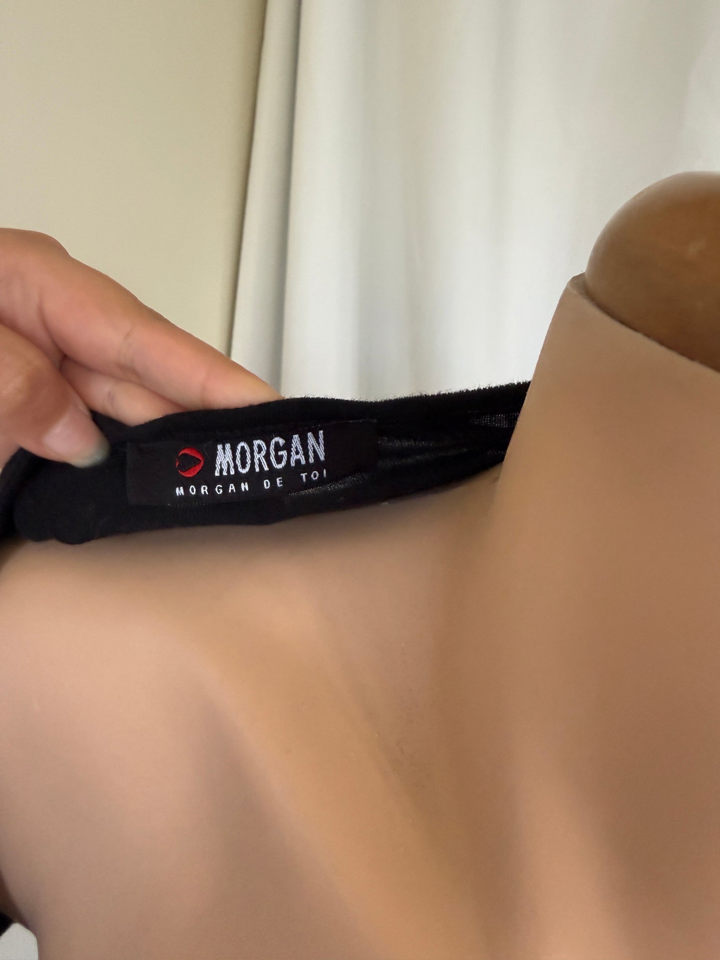 00's Morgan milkmaid top w striped bow detail • Size S