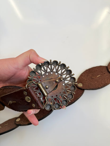 Vintage Genuine leather boho belt