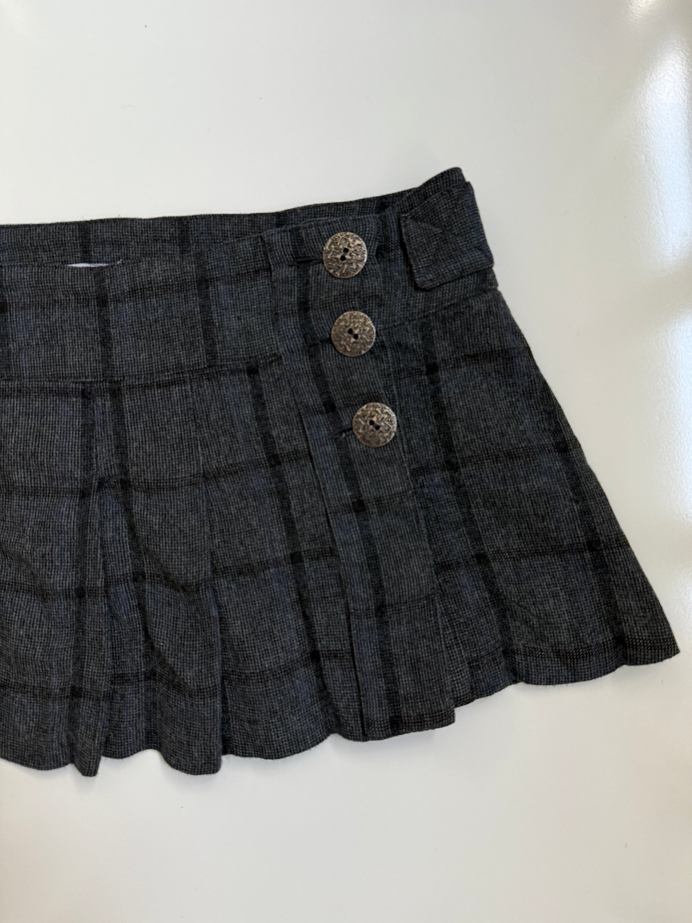 00's Zara wool blend plaid micro mini • Size 12