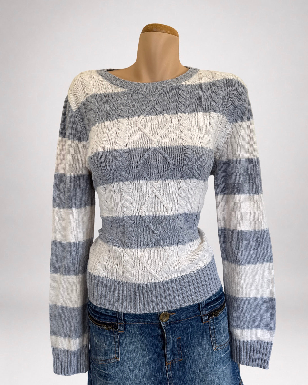 00's Chaps striped cable knit • Size M
