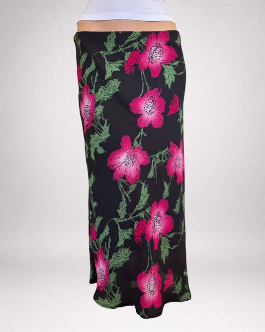 00's Floral sheer midi • Size S