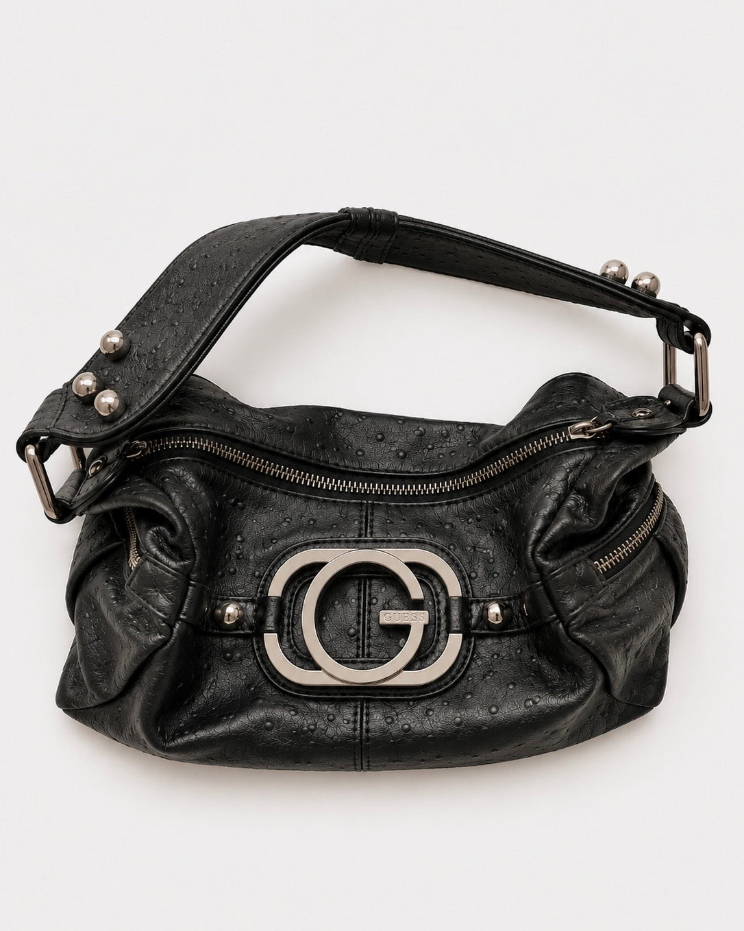 00’s Guess Faux ostrich shoulder bag