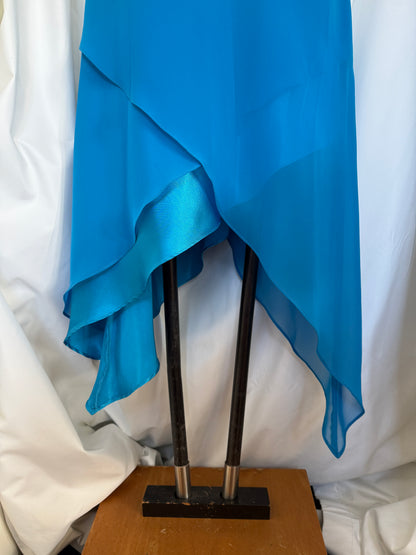 AU 00's Studibaker beaded asymmetric sheer dress • Size 10