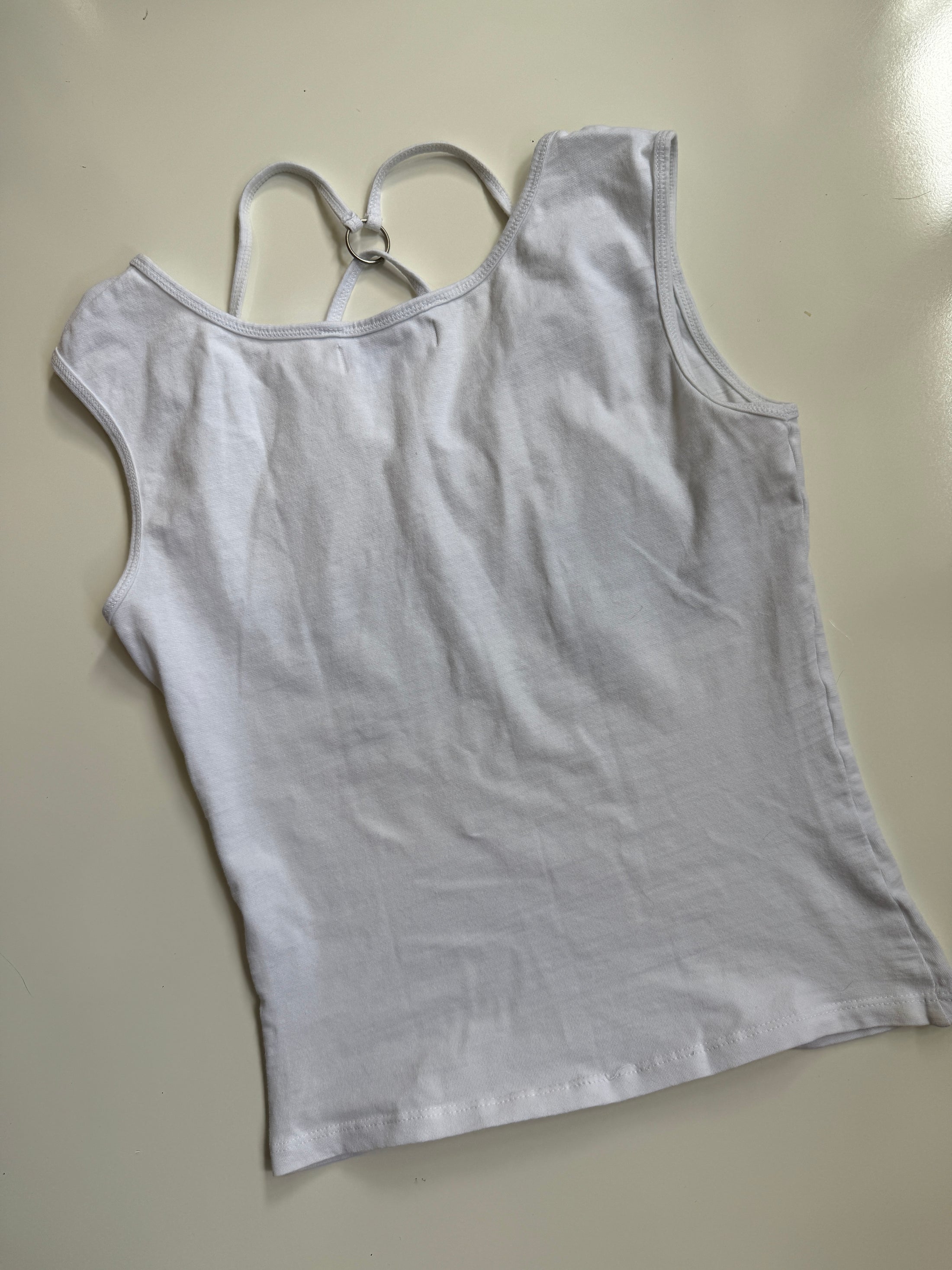 00's Jennyfer glittery baby tee w halter ring detail • Size S