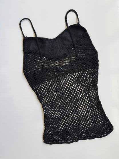 00's Crocheted sequin cami • Size XS