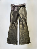 Load image into Gallery viewer, 00's Faux leather embroidered flares • Size 8

