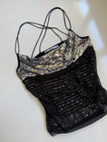 Load image into Gallery viewer, 00's Xanaka mesh sequin cross back cami • Size M
