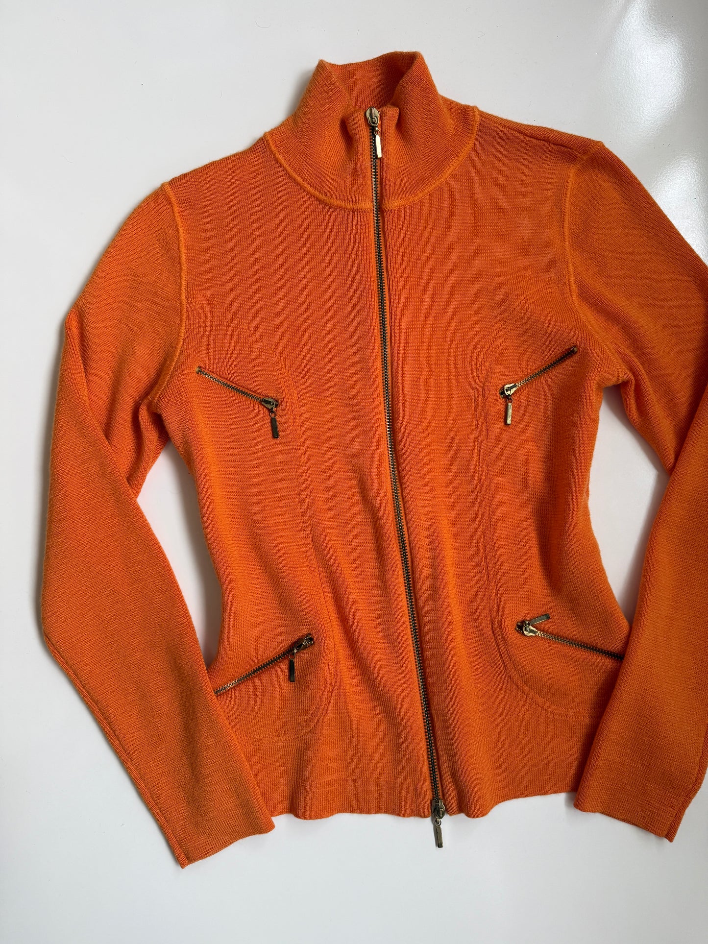 00's Wool blend zipper cardigan • Size S/M