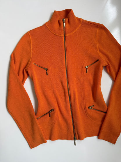 00's Wool blend zipper cardigan • Size S/M