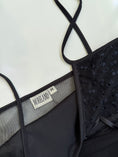Load image into Gallery viewer, 00's Mesh embroidered cami w ribbon • Size M
