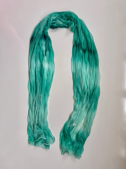 00s Teal sheer scarf