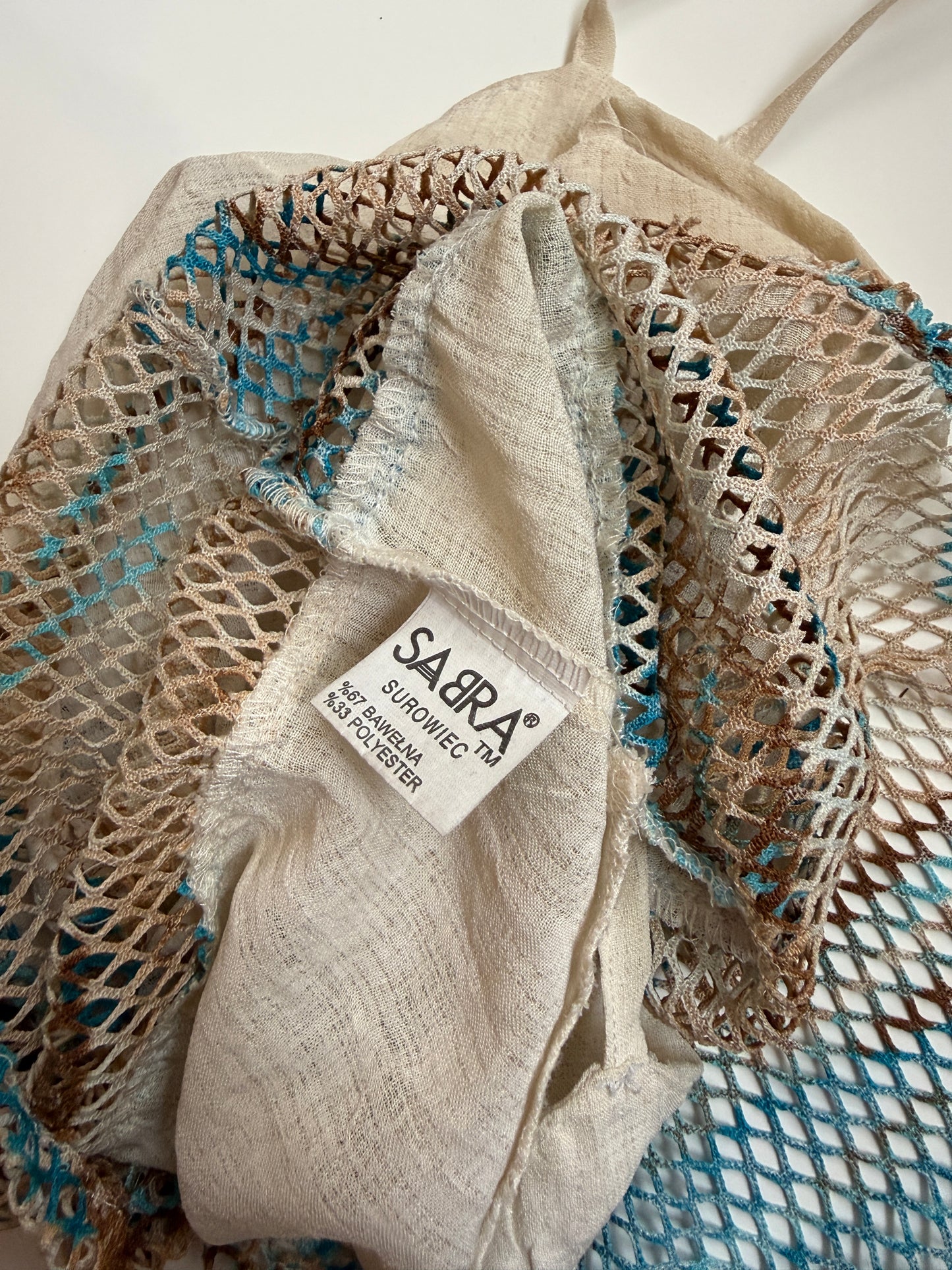 00's Cotton asym cami w mesh camo detail • Size M