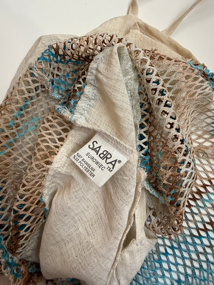 00's Cotton asym cami w mesh camo detail • Size M