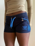 Load image into Gallery viewer, 00's Adidas cotton micro shorts w zippers • Size S
