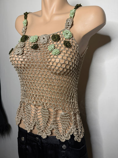 00's Crocheted fairy top • Size S
