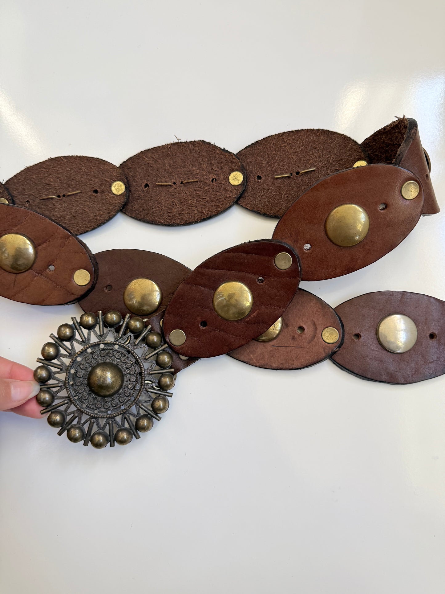 Vintage Genuine leather boho belt