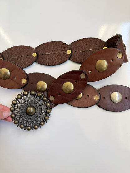 Vintage Genuine leather boho belt