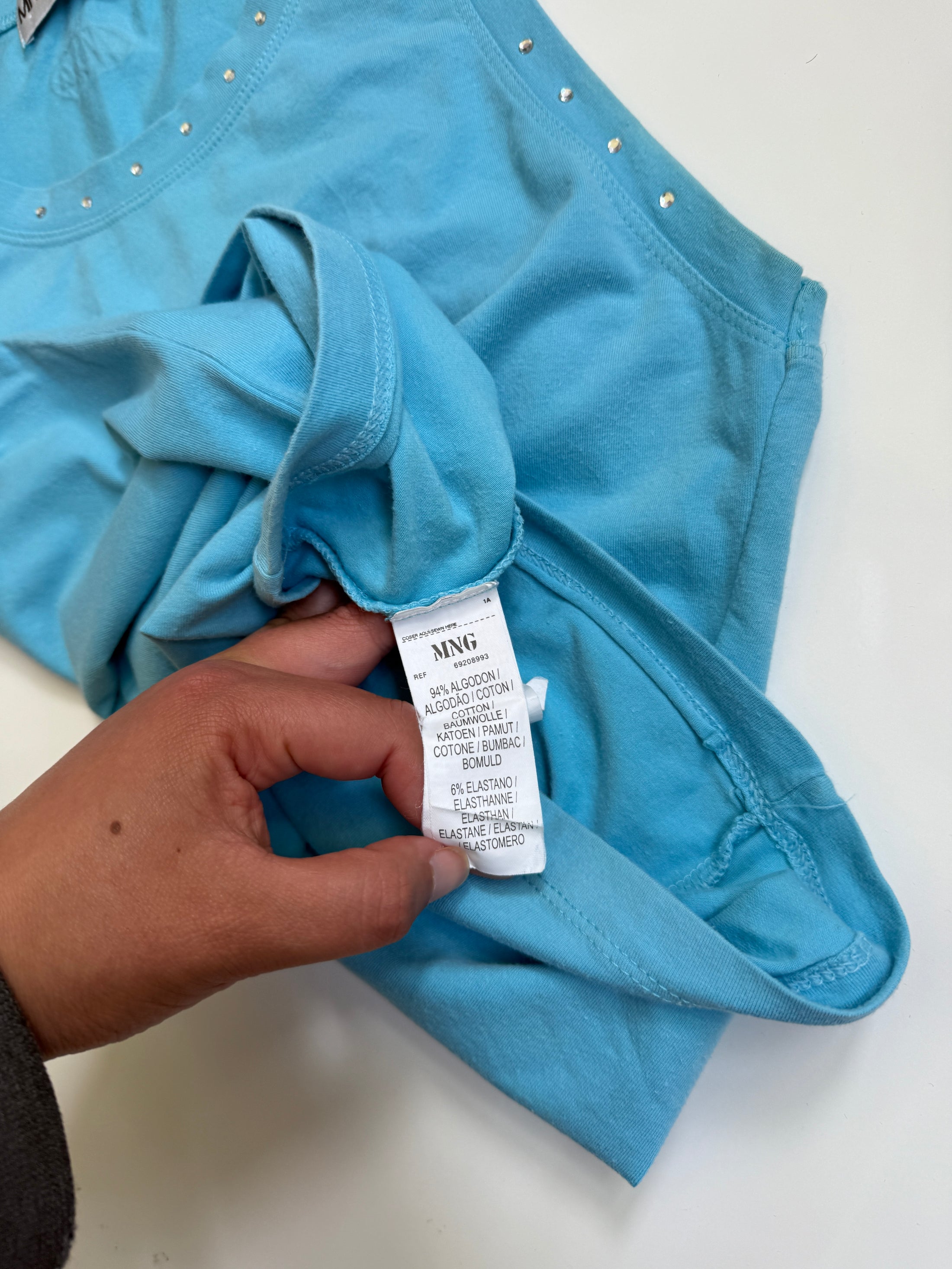 00's Mango "Pin up" diamante tank S/M