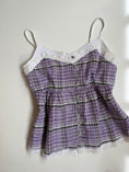 Load image into Gallery viewer, 00's Plaid button down cami  • Size 8
