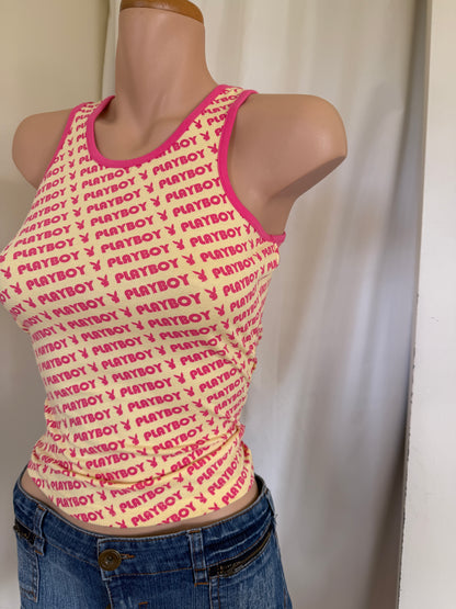 00's Playboy logo cotton tank • Size M