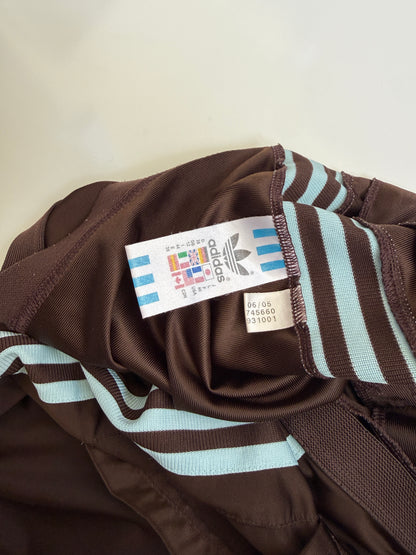 00's Adidas Respect Me snap button brown track pants • Size 12