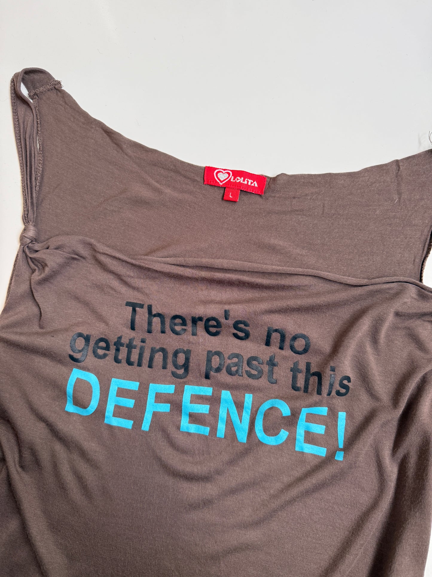 00's Lolita "there's no getting past this defence" tank • Size L