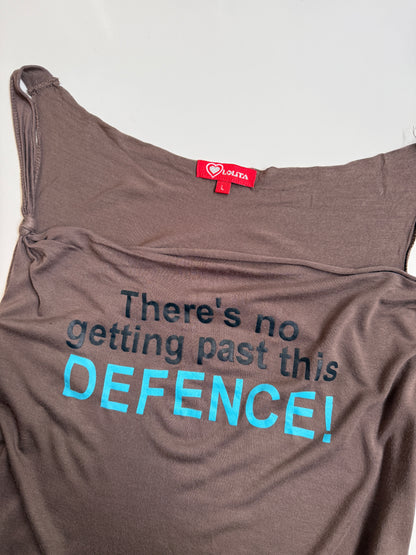 00's Lolita "there's no getting past this defence" tank • Size L