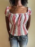 Load image into Gallery viewer, 00's Cotton ruched top • Size S/M
