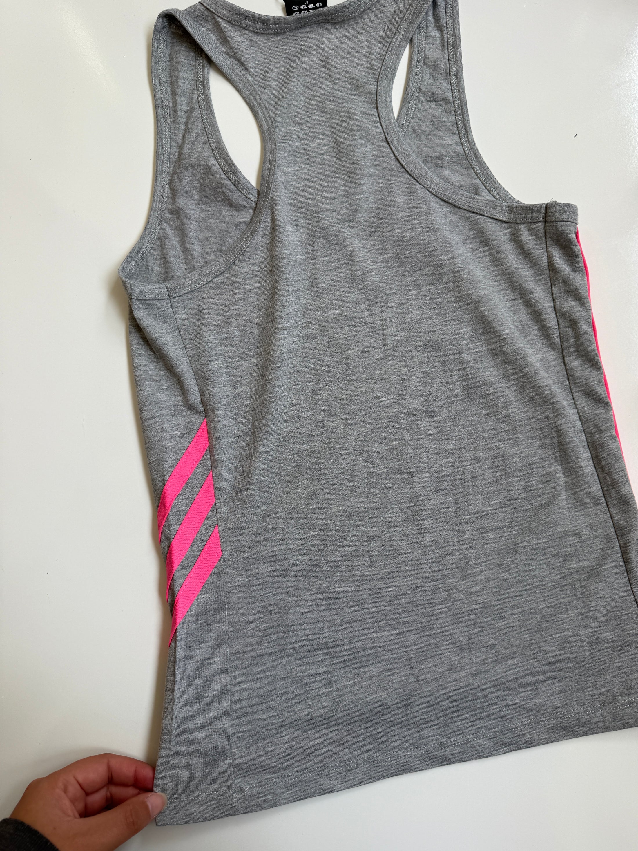 00's Adidas grey pink tank • Size S