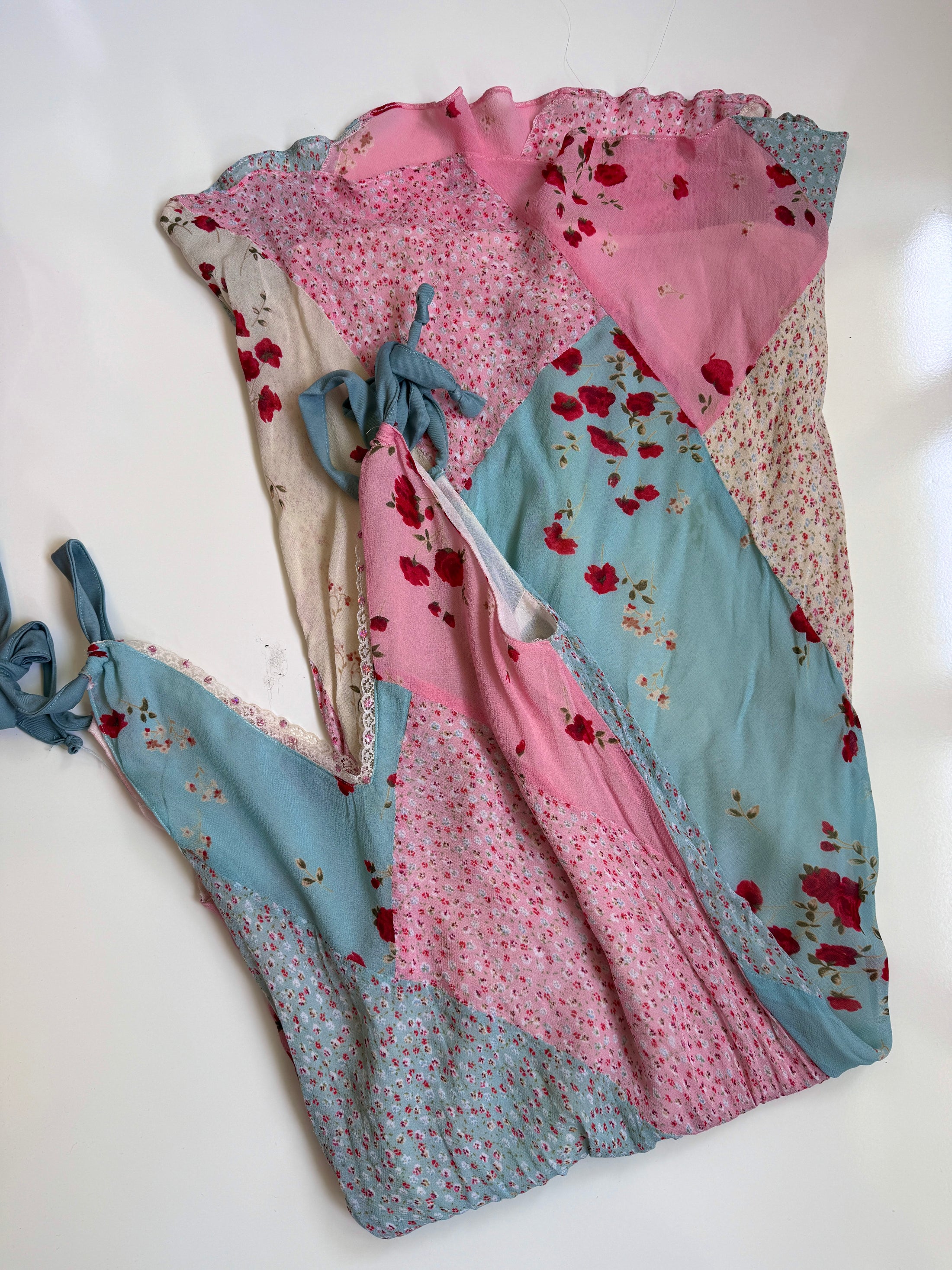 00's Rene Derhy patchwork midi • Size M