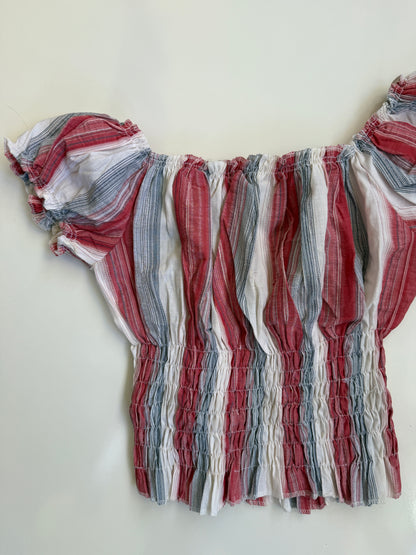 00's Cotton ruched top • Size S/M