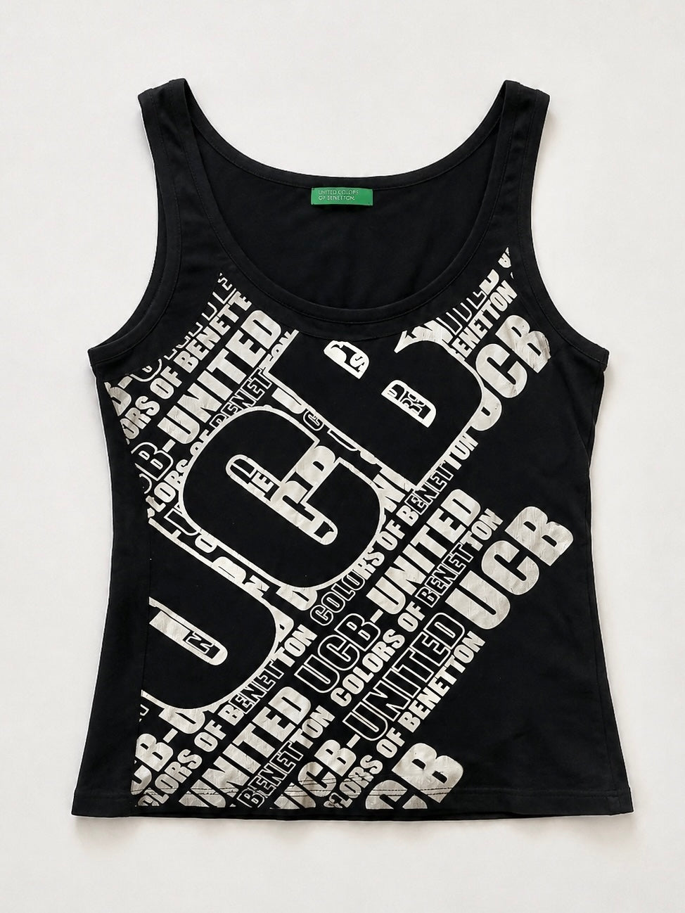00's Benetton cotton print tank • Size S